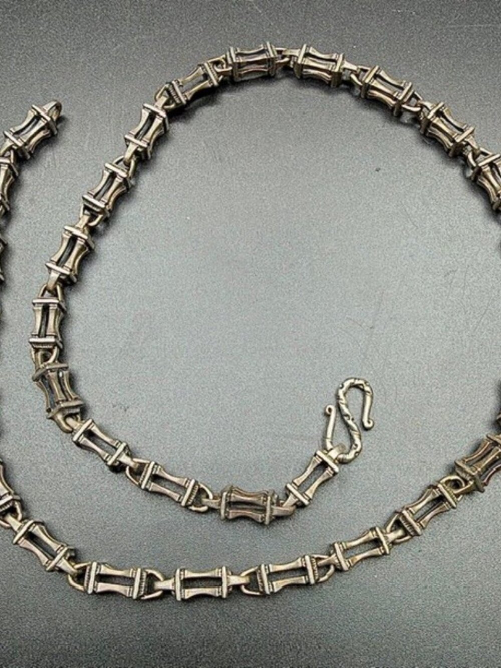 C'est Magnifique Sterling .925 Unique Link Chain 22" 63 Grams RARE PIECE